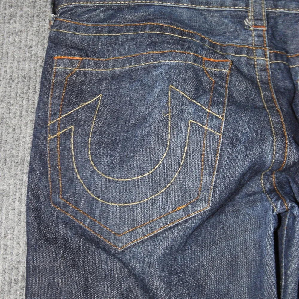 True‎ Religion Joey Koi Fish Embroidered Bobby Jeans Mens 36 Blue Rare Grail